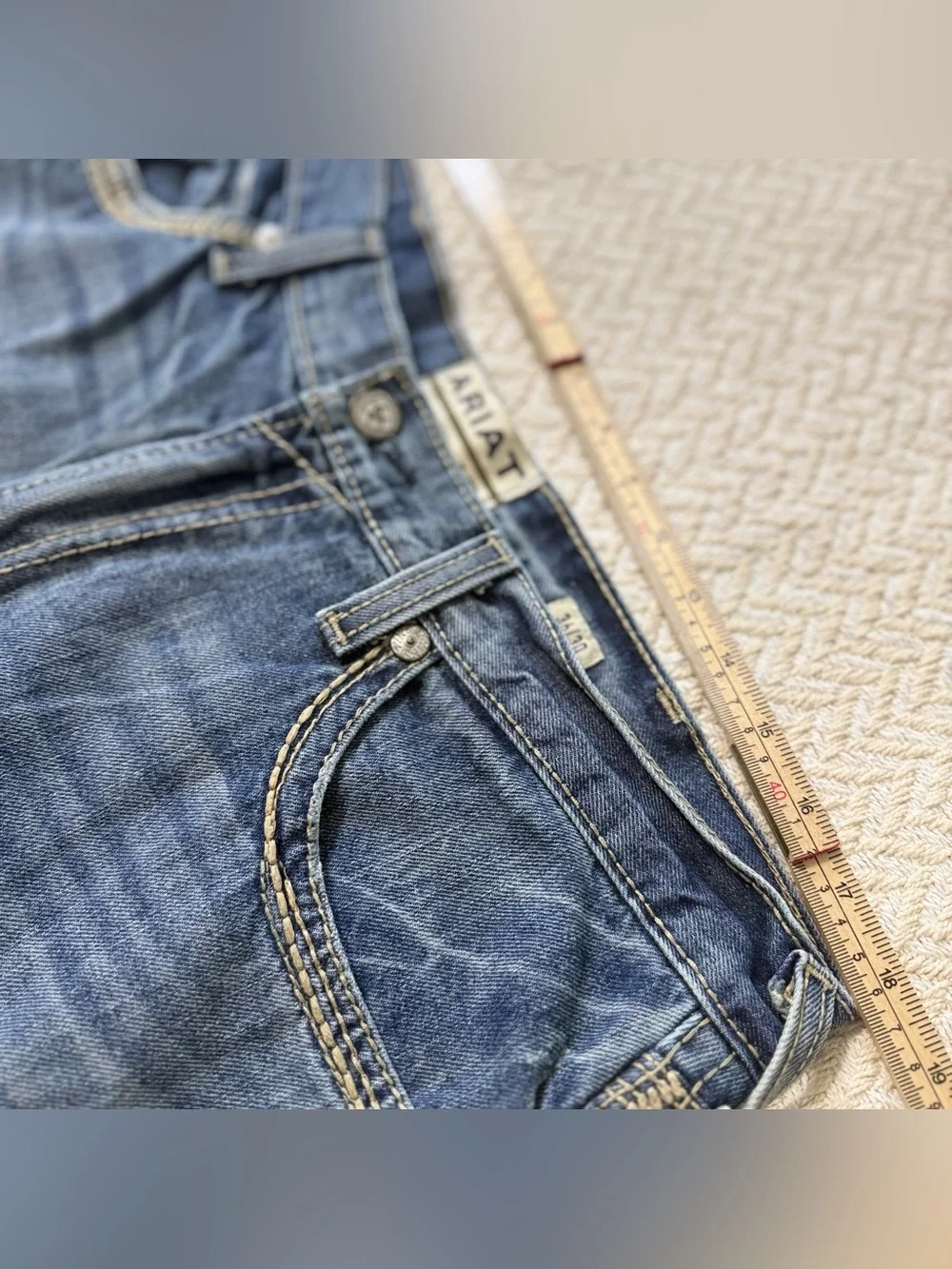 Ariat M5 Gambler Stackable Straight Leg Jeans 36x30 Ridgeline 100% Cotton